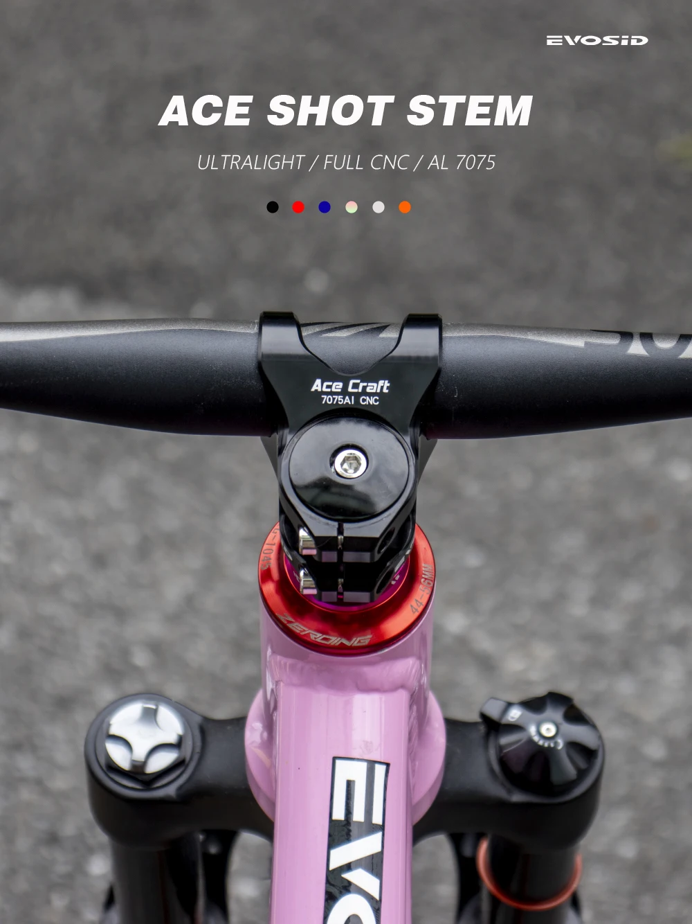 Potence De Vélo VTT 45° En Alliage - 31,8mm X 28,6mm, Noire (neuf)