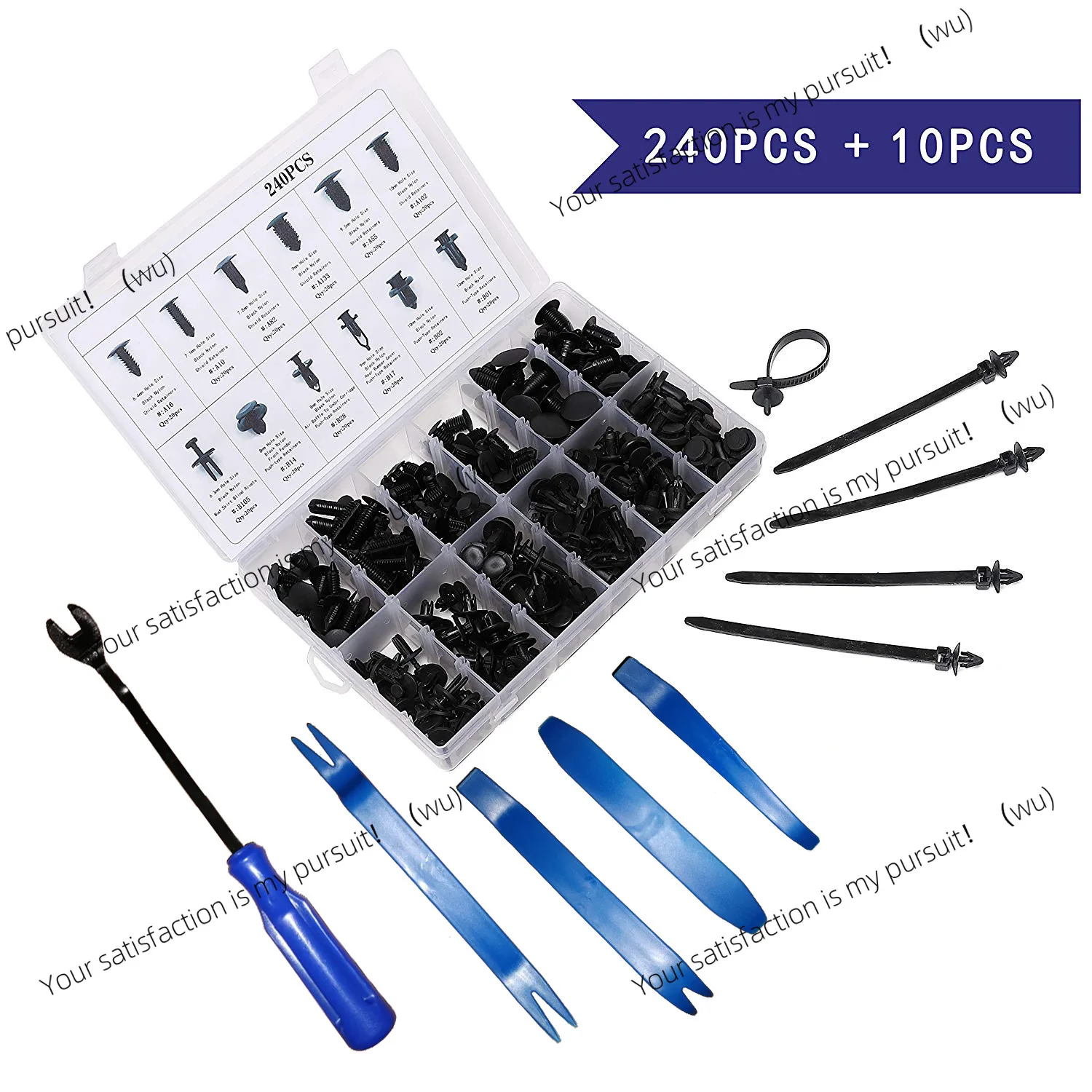 

240 шт., автомобильная пряжка в штучной упаковке, 5 шт., инструмент, подходит для Ford Fengben, дверная панель, пряжка Tian, нейлоновый пирсинг для ногтей