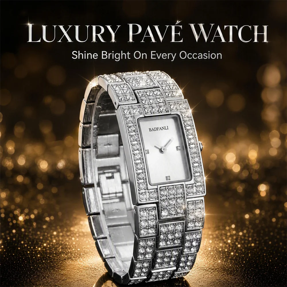 2026 Luxury Rose Gold Women Quartz Watch Diamond Dial Stainless Steel Waterproof Ladies Wristwatch Relogio Feminino
