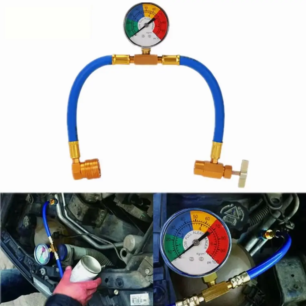 Gauges Refrigerant Recharge Kit Manometer Adapter Air Conditioning Filler Kit Continuous Refill Professional