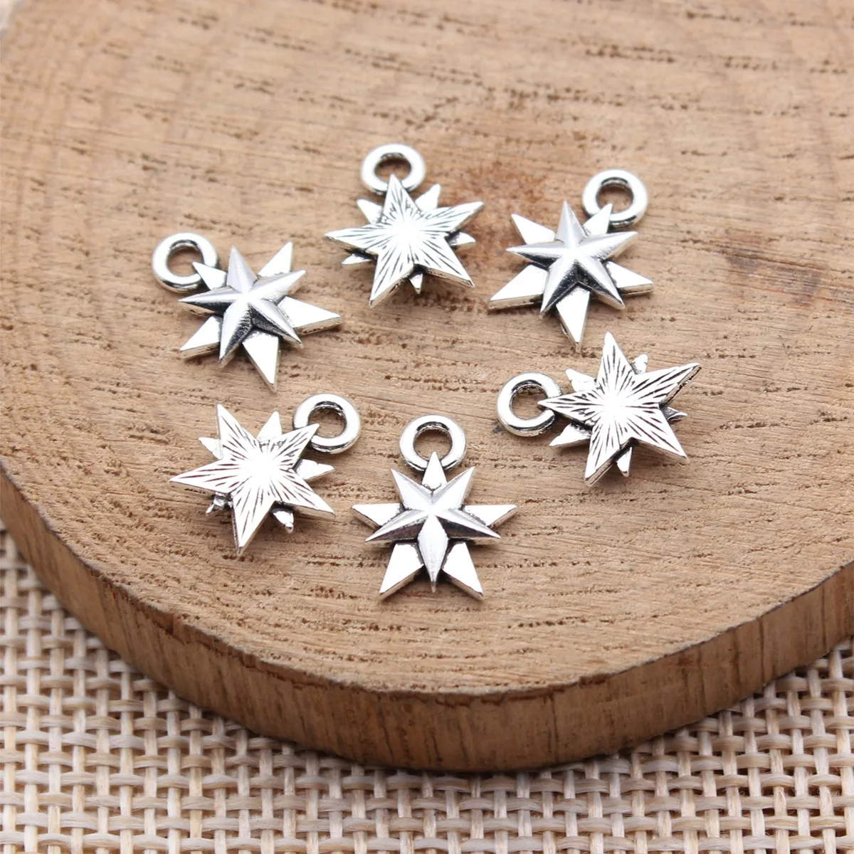 40 قطعة/الوحدة 9x12 مللي متر البسيطة الساطع نجوم الخماسي Charms المعلقات Diy بها بنفسك مستلزمات صناعة المجوهرات اكسسوارات البنود بالجملة السائبة #2