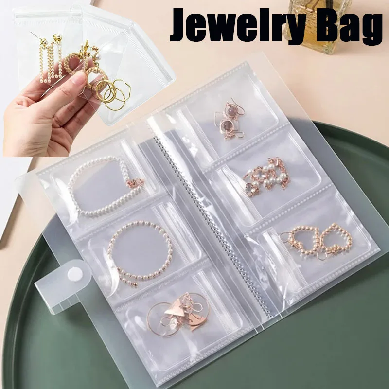 Transparentes Schmuck-Aufbewahrungsalbum mit 160 Taschen, Anti-Oxidations-Organizer für Ohrringe, Ringe und Kleine Schmuckstücke