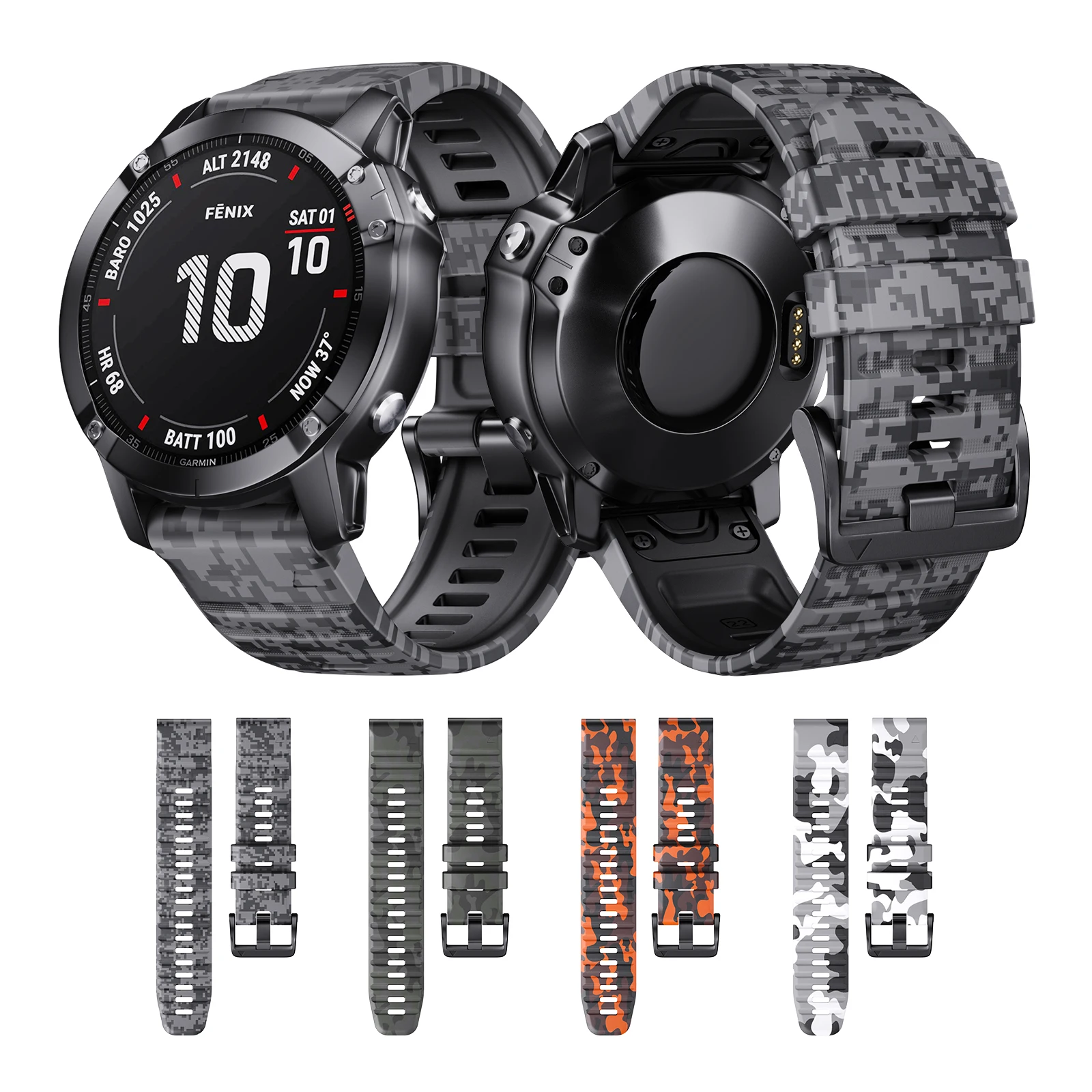 ANBEST Pulseira de Silicone para Garmin Fenix, Pulseira para Instinct 2X, Tactix Delta, Enduro 2, 6 6X, 6X Pro, 5X, 7X, Pulseira, 22mm, 26mm