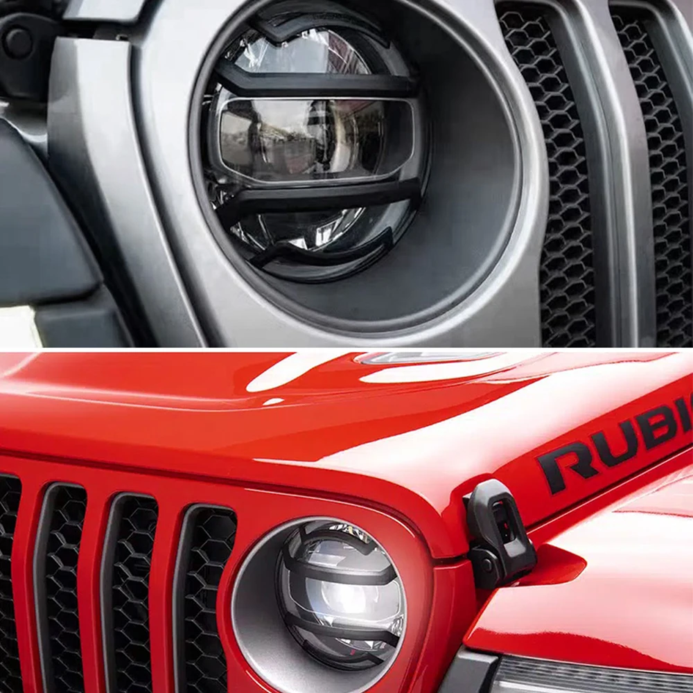 

Lantsun JL1243 1-Pair Aluminum Alloy Headlights Bezels Trim Cover for Jeep for Wrangler JL2018+