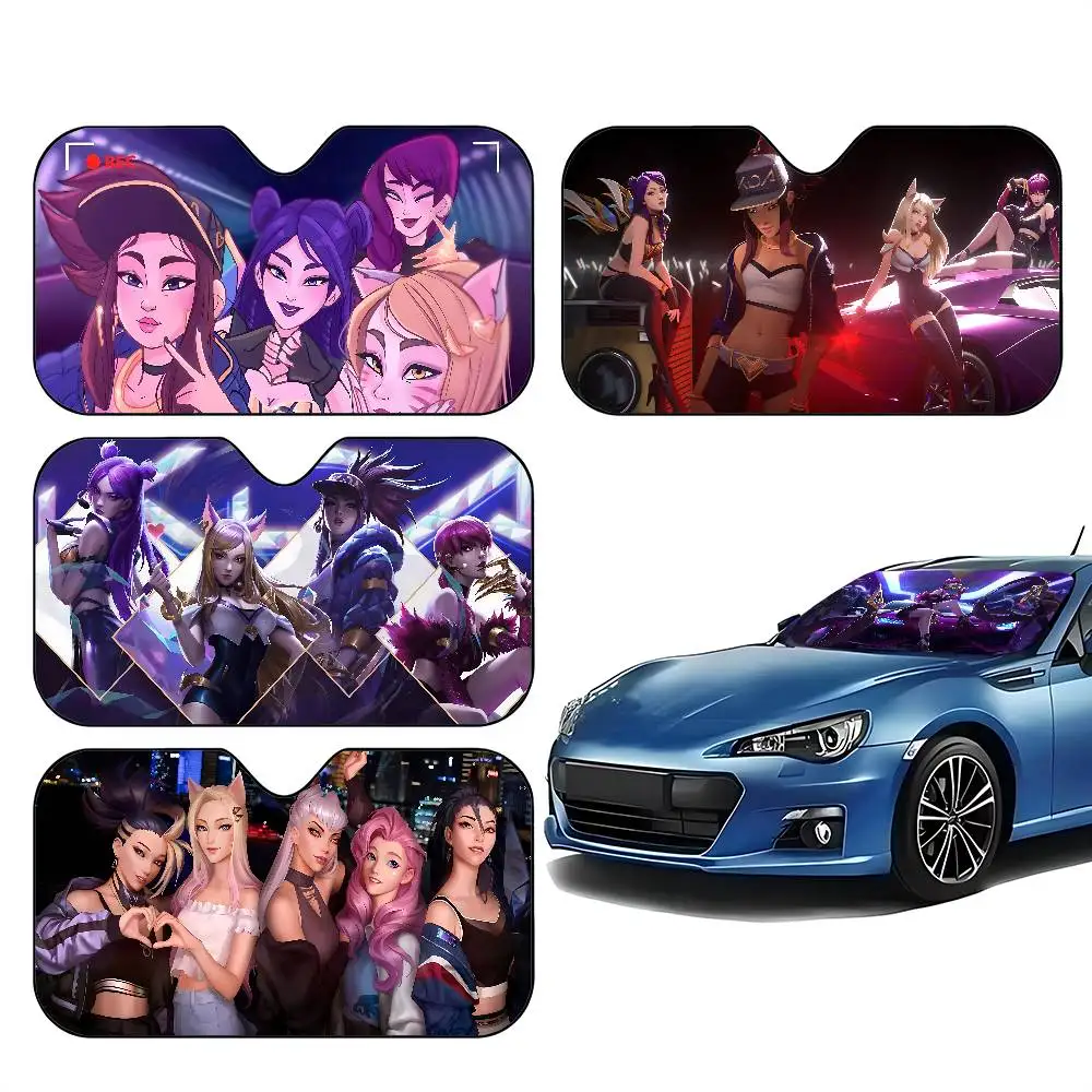 

Girls K-KDA Car Sunshade Curtains Car Sun Shade Windshield Foldable Cute Funny Sunshade For Car Truck SUV Blocks