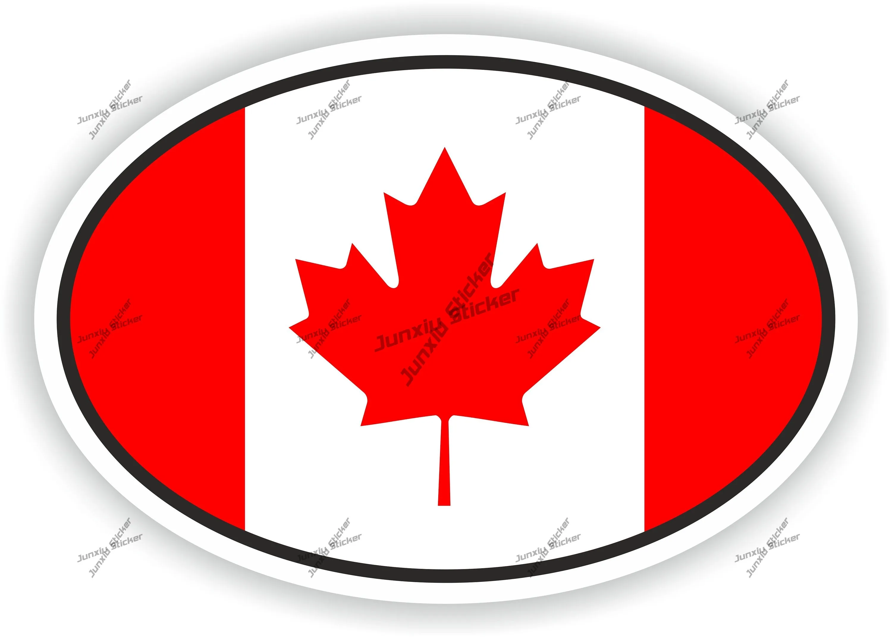 

Canada Oval Flag Sticker Jdm Sticker Vinyl Sticker Decor Graphic Beauty Accessory Cars Accessories High-quality Creativity Decal