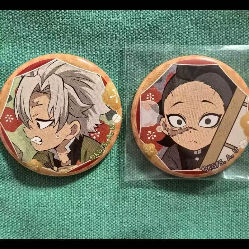 

Значок «Убийца демонов: Kimetsu No Yaiba» Shinazugawa Genya Shinazugawa Sanemi, аниме, периферийные устройства, милый мультфильм, версия Q, брошь, новинка