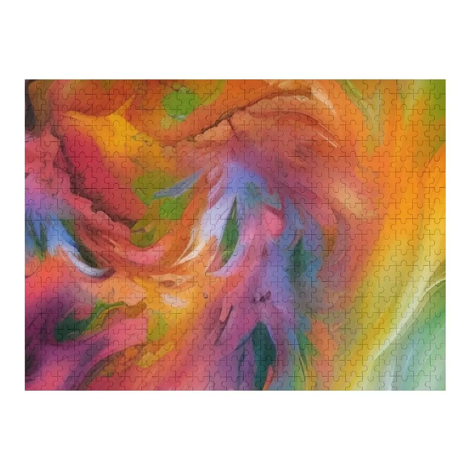 

Abstract Lesbian Pride Flowers Jigsaw Puzzle Custom Customized Photo Animal Puzzle