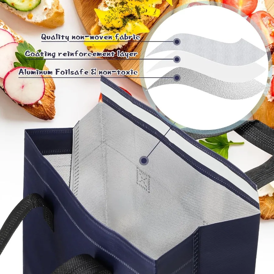 150 Pcs Insulated Take Away ags ulk 9. 5 x 9. 5 x 6 in Disposale Cooler Termal Lunc Grocery Take out ags for Grocery Coffee Mil