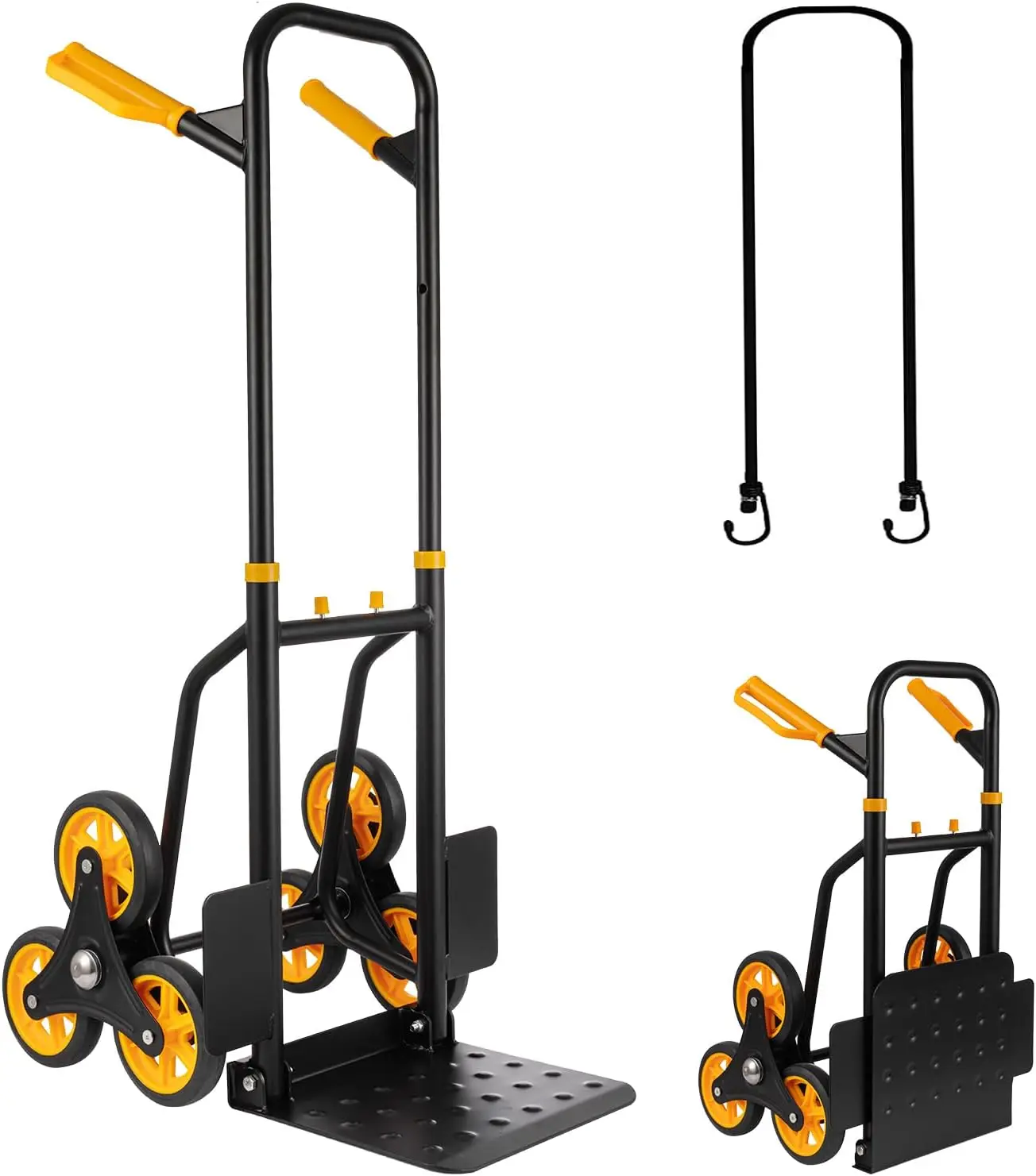 Stair Climbing Hand Truck Dolly, 2 in 1 Stair Climber Hand Truck Heavy Duty, 350 Lbs Capacity Stair Trolley Cart