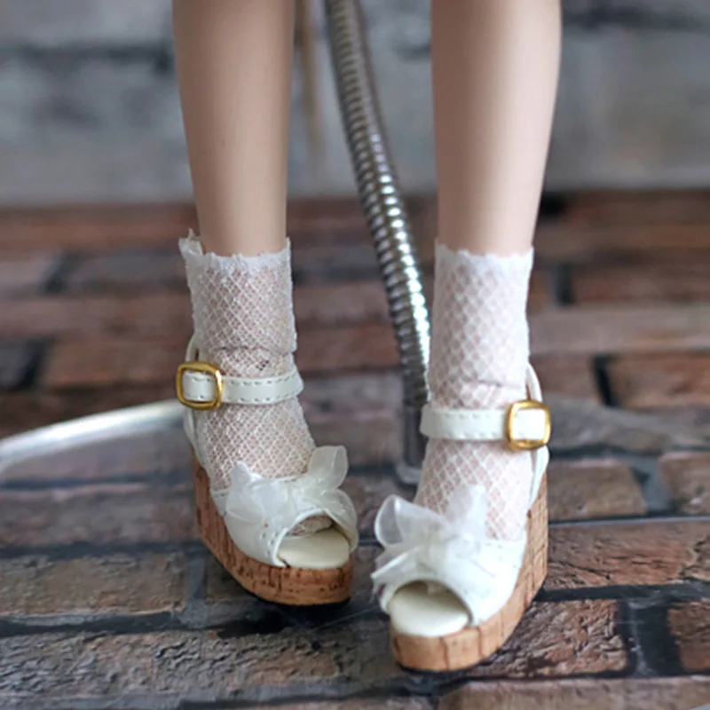 Sandalias de tacón alto con suela gruesa, zapatos BJD con lazo SD, Super Dollfie DREAM DK Dollmore SOOM Luts AOD DZ MID AF, 1/3