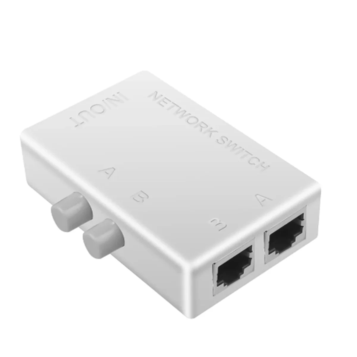 Rj45 Netwerk Switch 2 Poort Lan Ethernet Netwerk Box Switcher Rj45 Splitter Dual 2 Way Poort Handmatige Switch Adapter