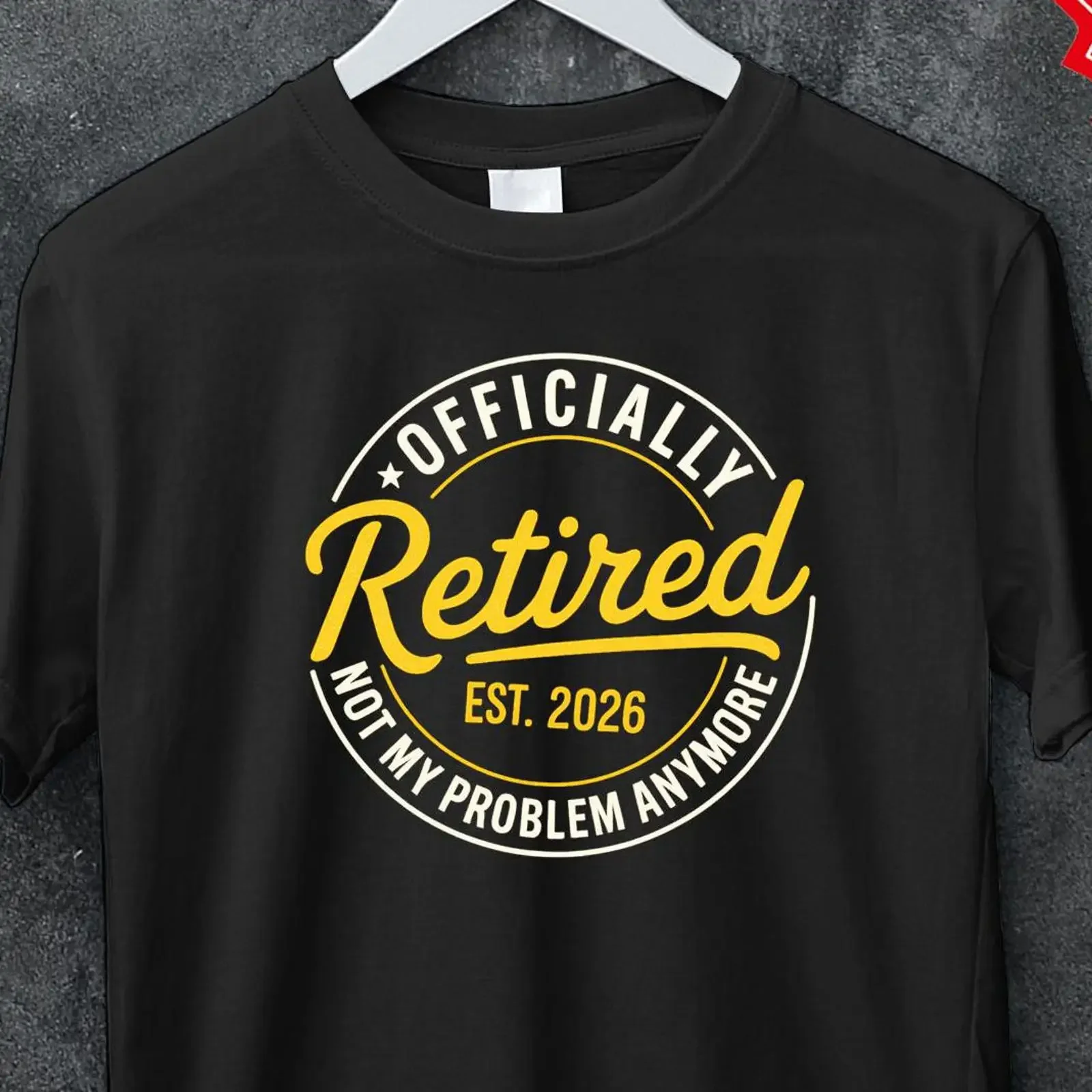 Officially Retired 2026 Not My Problem Anymore Funny Retirement T Shirt for Grandparents Retiree vintage Washed Soft Versatile
