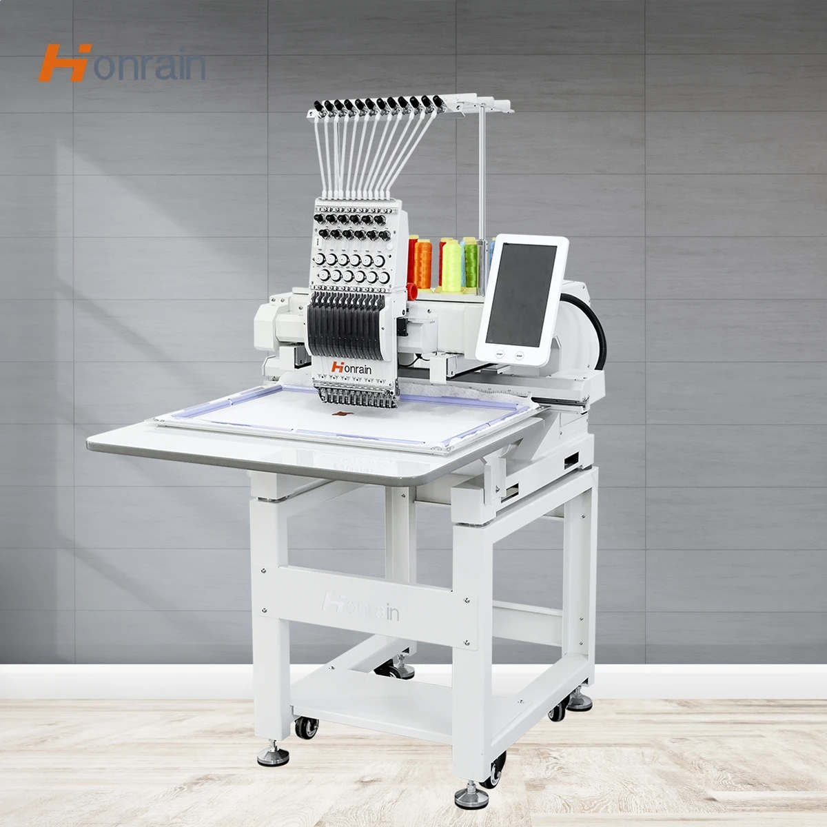 1 Head Automatic Embroidery Machine Multi Needles Caps Garment Smart Computerized Embroidery Machine for Cloth Hat