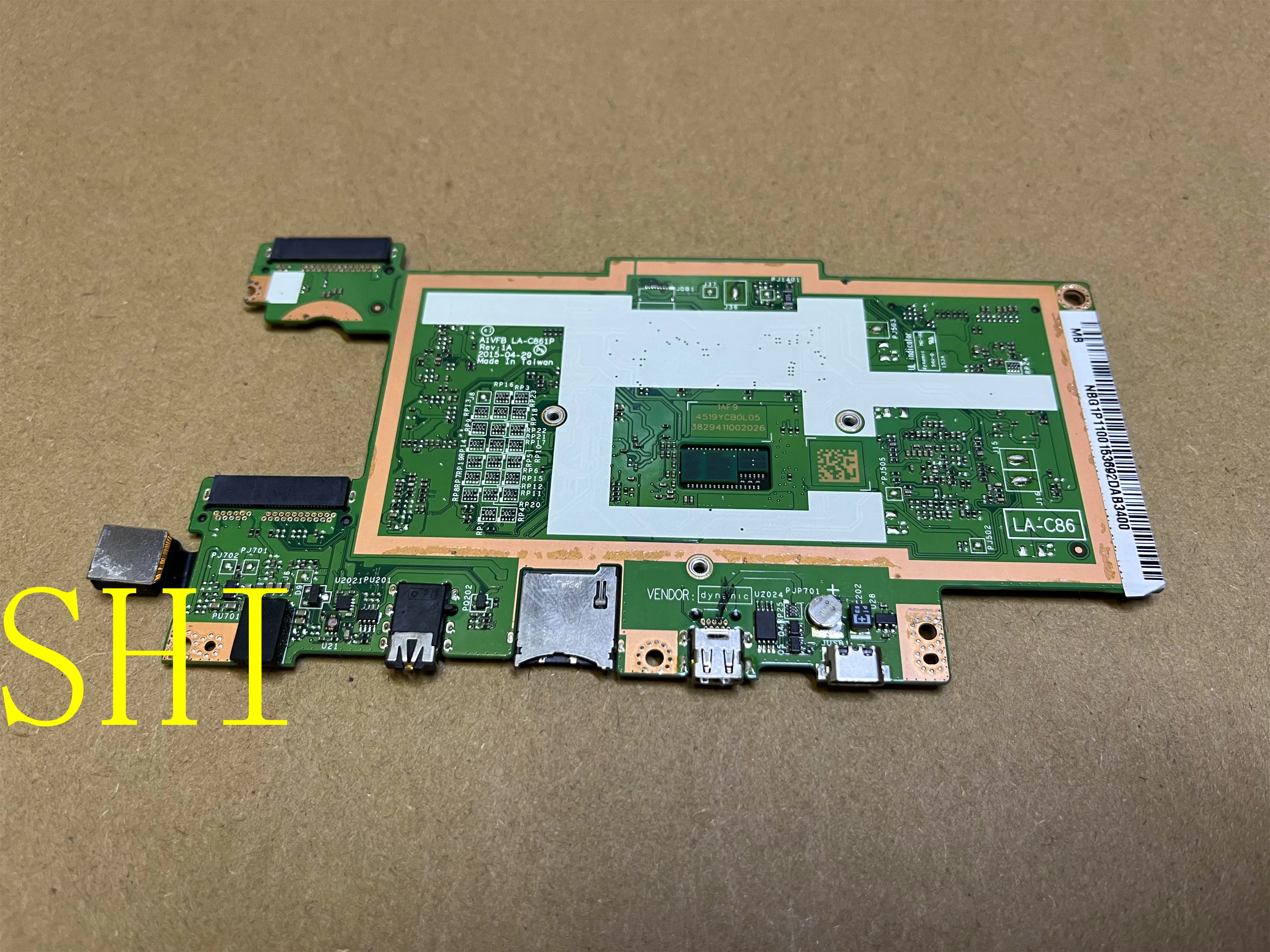 LA-C861P Used  Original For ACER Aspire SW5-173 laptop Motherboard A1VFB With 4G SR23C/M-5Y10C CPU100% Testing  free shipping