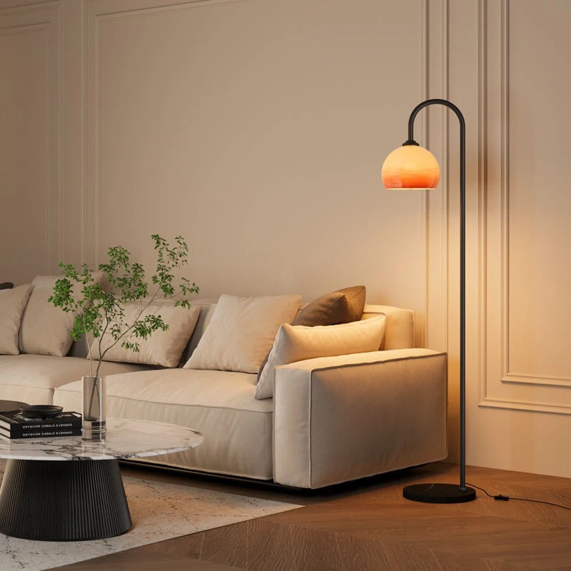 Vintage Wrought Iron Glass Floor Lamp Bedhead Beside The Sofa Homestay Hotel Advanced Atmosphere Decoration Lighting Fixtures