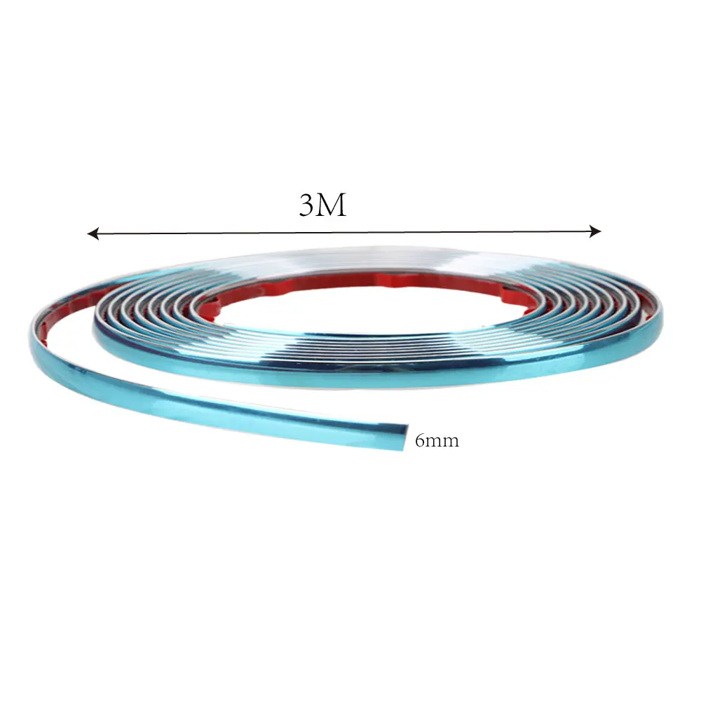شريط كروم للباب الجانبي، شريط حماية عالمي ذاتي اللصق لمرآة الرؤية الخلفية للسيارة، فضي #2