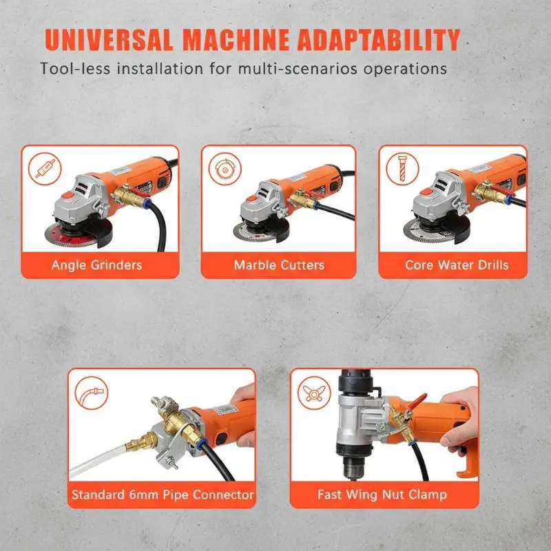 2 Mode Angle Grinder Misting System Dust Removal Water Sprayer Flexible Coolant Attachment For Tile Marble Stone Cutting