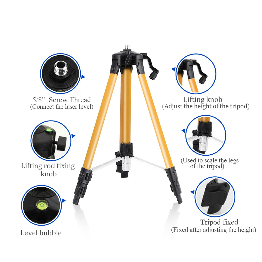 MaKeDa 1.2M/1.5M Laser Level Tripod 5/8