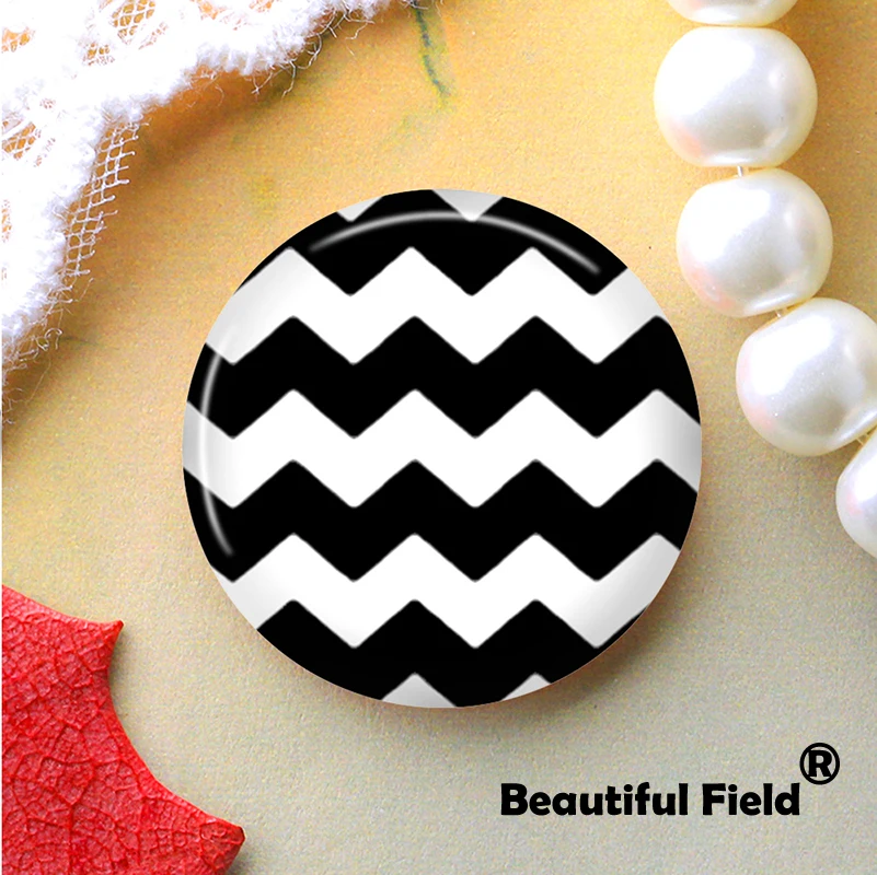 10mm 12mm 25mm 14mm 16mm 18mm 20mm  Photo Glass Cabochons Round Cameo Set Handmade Settings Stone Snap Geometric Stripes BPS2631