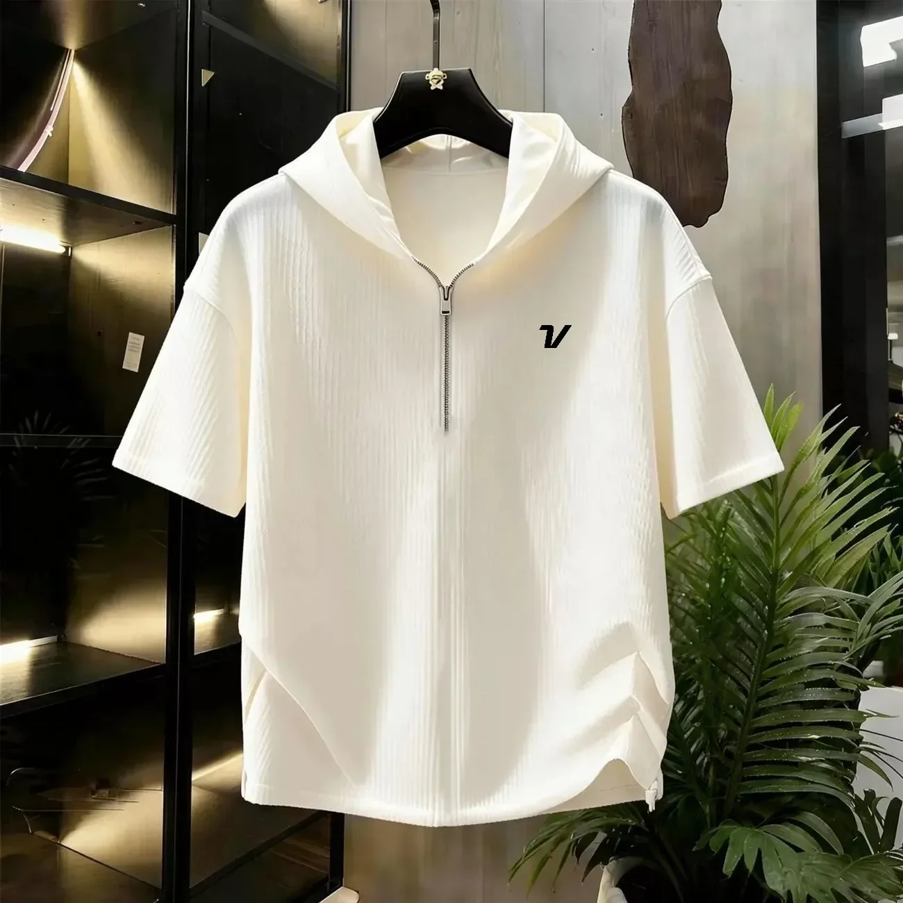 2026 Summer New Golf Short-sleeved T-shirt Men's Pleated Stitching Design High-end Half-sleeved Top Fashion Casual Golf Clothing
