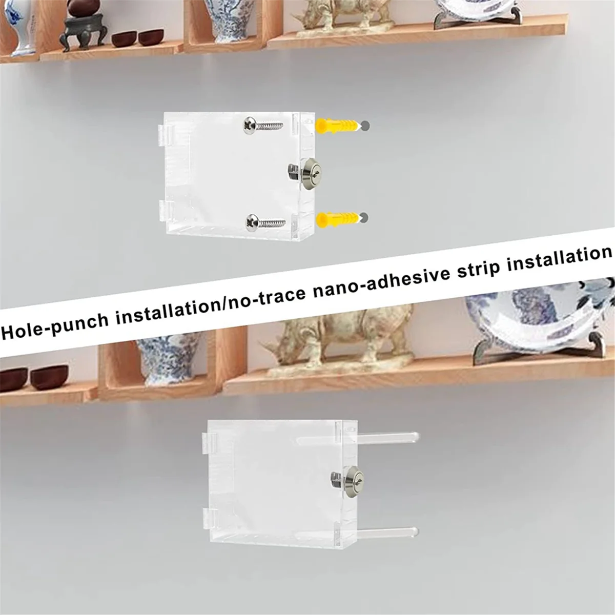 Termostato Lock Box com Chave, Tampa Universal, Guarda Pequena Clara