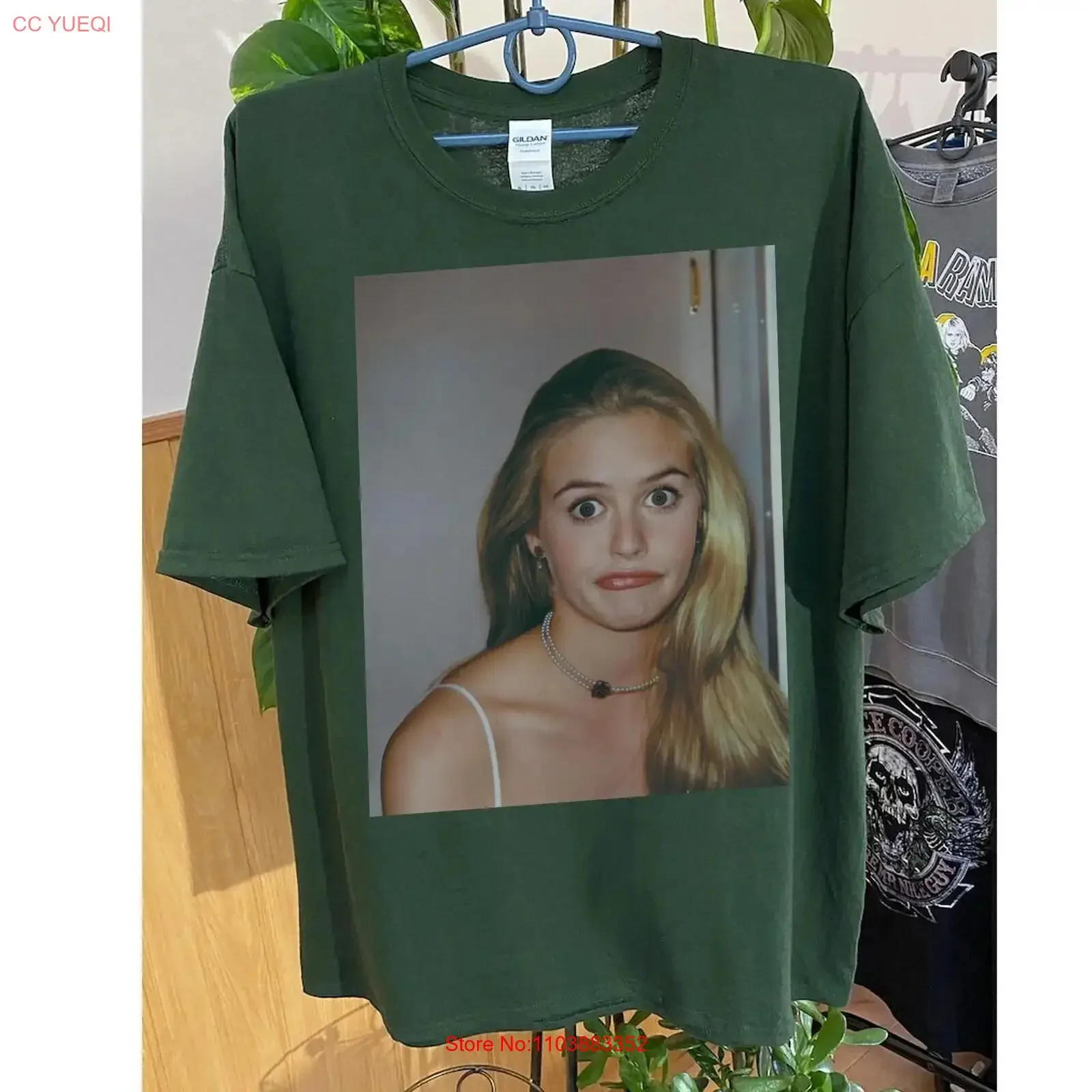 Camiseta de Alicia Silverstone Clueless, película de comedia divertida, películas de los años 90, cumpleaños para amantes, ropa de calle vintage lavada para el Día del Padre