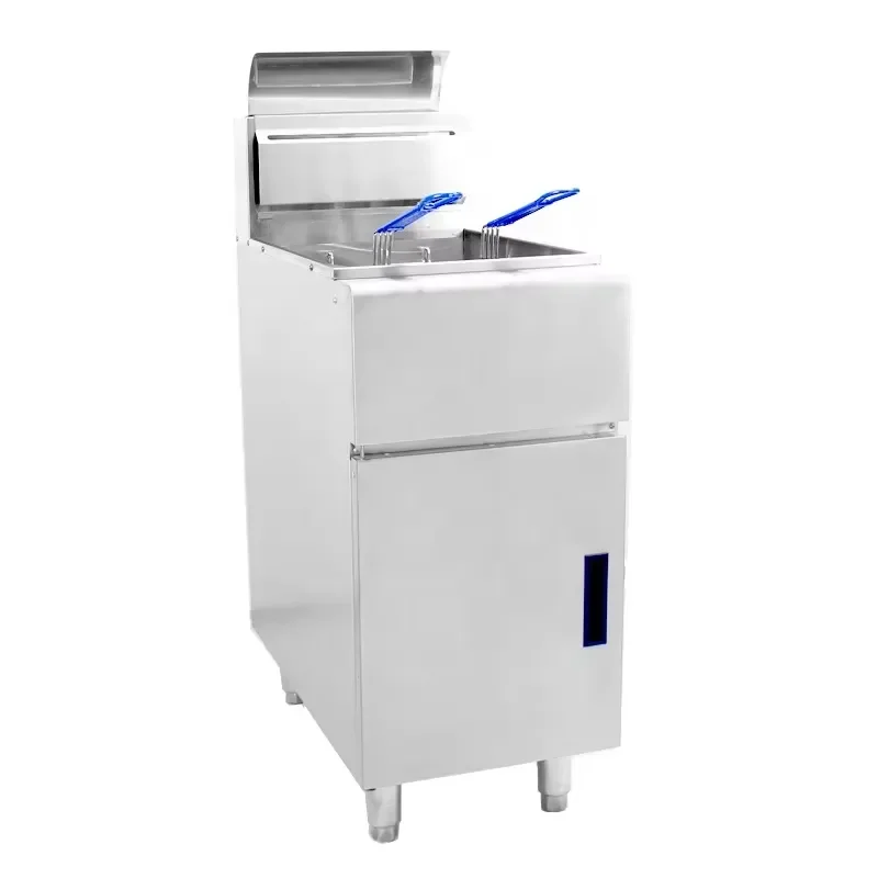Commercial LPG Gas Deep Fryer 26L Single Tank Stainless Steel Restaurant Kitchen Equipment Wholesale Heavy Duty Cooking