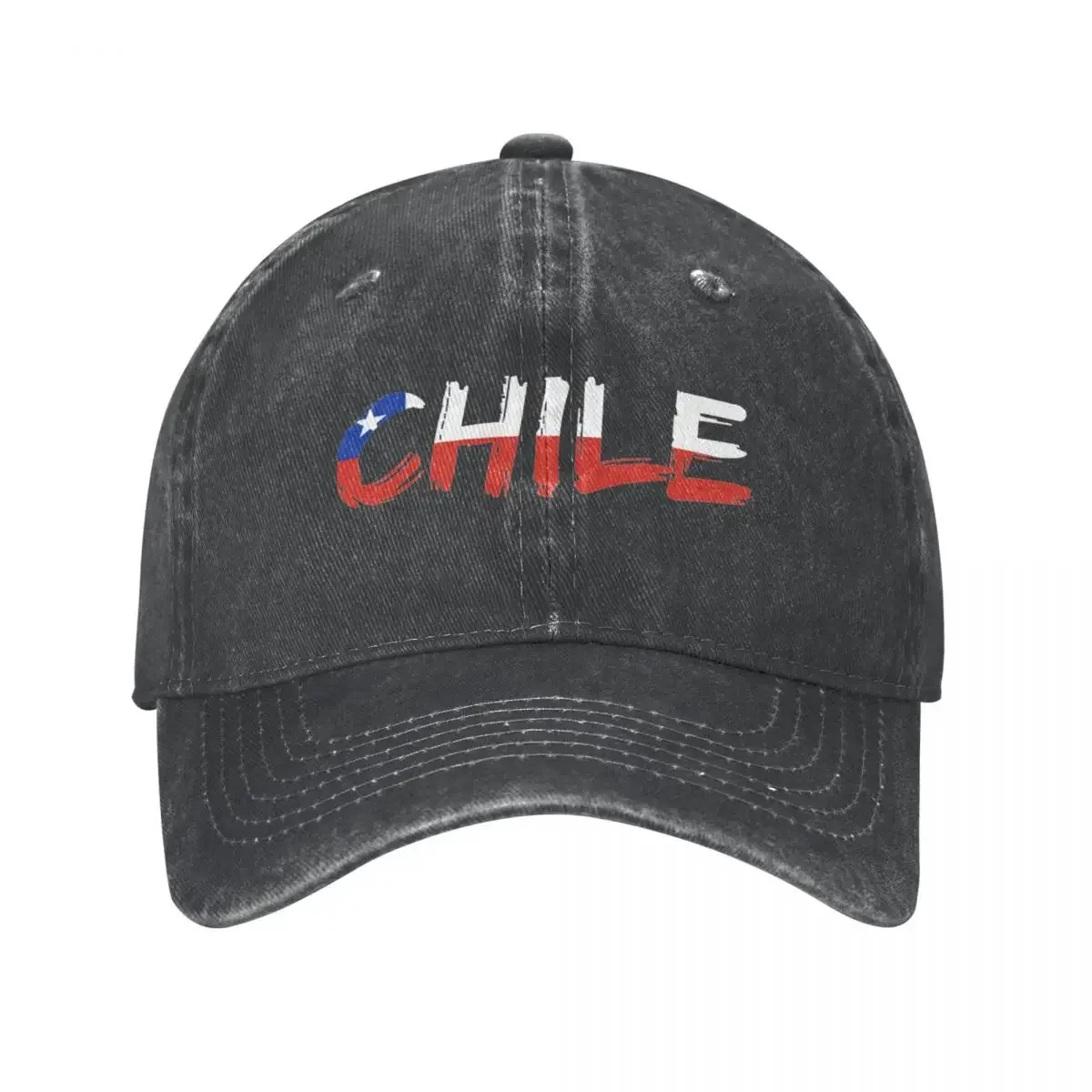 Chile Text Flag Baseball Cap Vintage Distressed Washed Sun Cap Men Women Outdoor Workouts Unstructured Soft Caps Hat