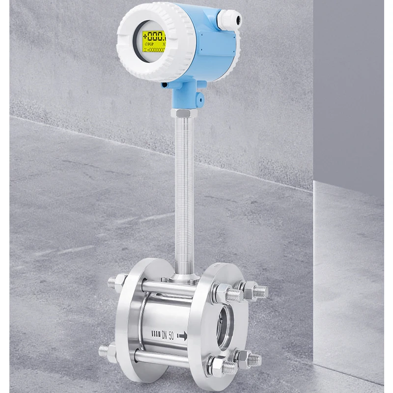 Vortex Flow Meter Steam, Compressed Air, Natural Gas, Nitrogen Gas Thermal Conductivity, Petrol, Sewage Flow Meter
