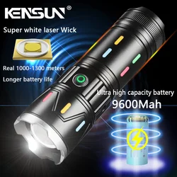 High Power Spotlight Long Range LED Flashlight Large Capacity Battery Lantern USB Rechargeable Torch For Emergency Lighting