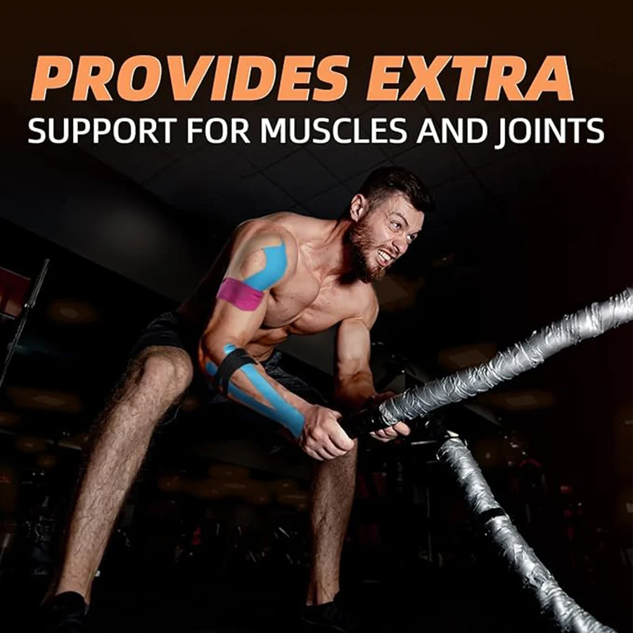 5M Kinesiologie Tape Athletic Hansaplast Sport Muscle Patch Recovery Umreifung Gym Wasserdichte Muskelzerrung ​ Verletzungsgemachter Verband – Detail 8