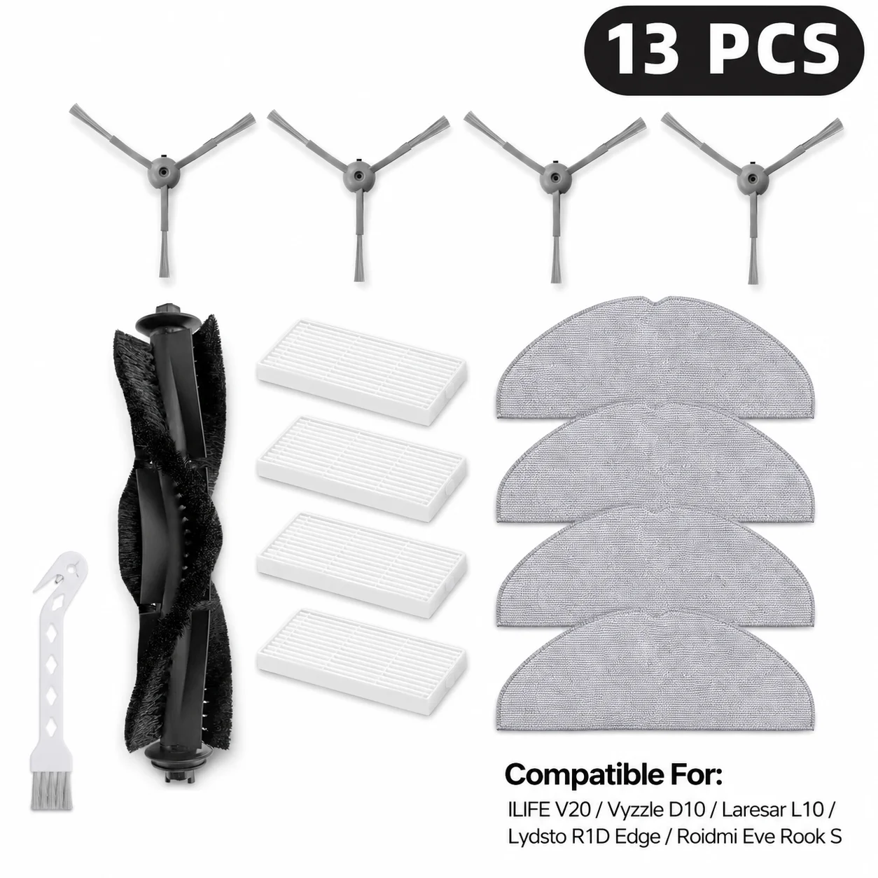 Vervangende onderdelen voor Xiaomi ILIFE V20 / Vyzzle D10 / Laresar L10 / Lydsto R1D Edge / Roidmi Eve Rook S robotstofzuigers