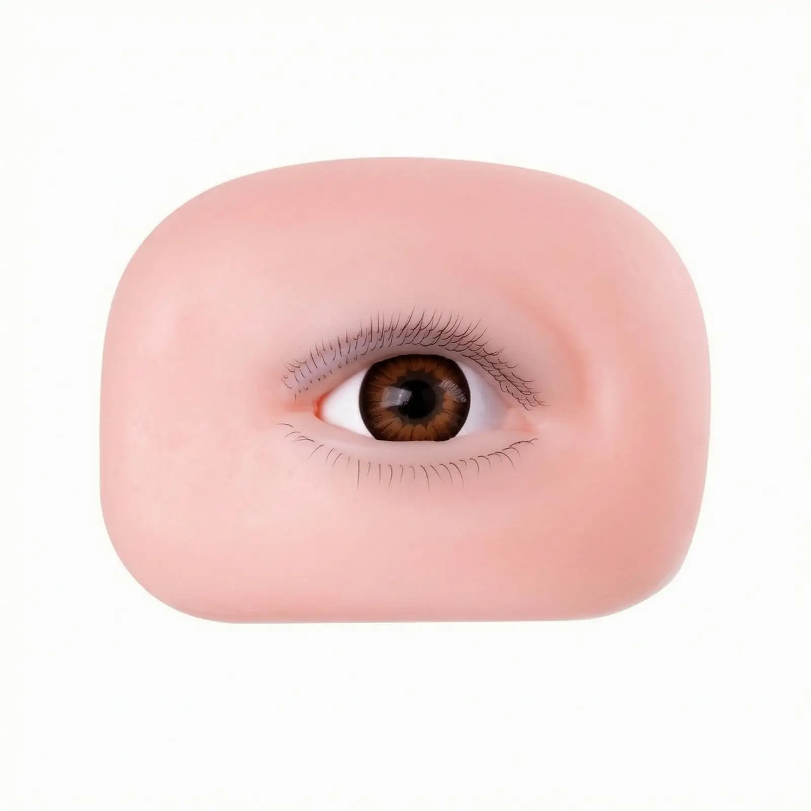 Portable Eyelash Training Head Silicone Left Eye Model for Beauty School Lash Placement Practice