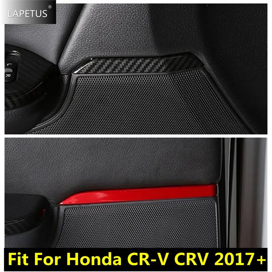 

Car Accessories Inner Door Speaker Audio Loudspeaker Strip Molding Cover Trim For Honda CR-V CRV 2017-2020 Red / Carbon Fiber