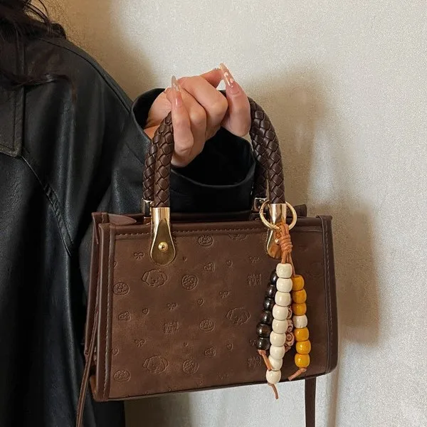 

2025 New Niche Design Small Square Bag for Women, Genuine Leather Multi-way Shoulder Crossbody Purse, Vintage Chic Mini Bag