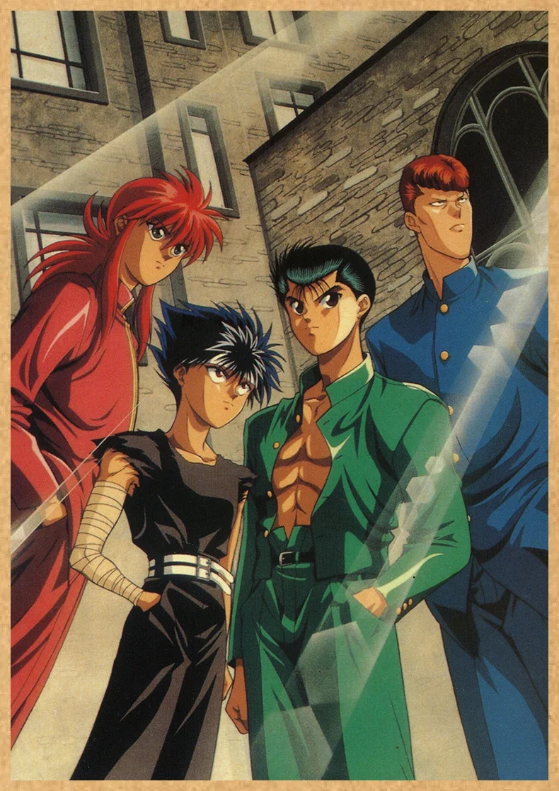 YuYu Hakusho Poster Decor For Home Posters Anime Room Wall Pictur Kraft Paper Retro And Prints Art Bar Cafe Stickers