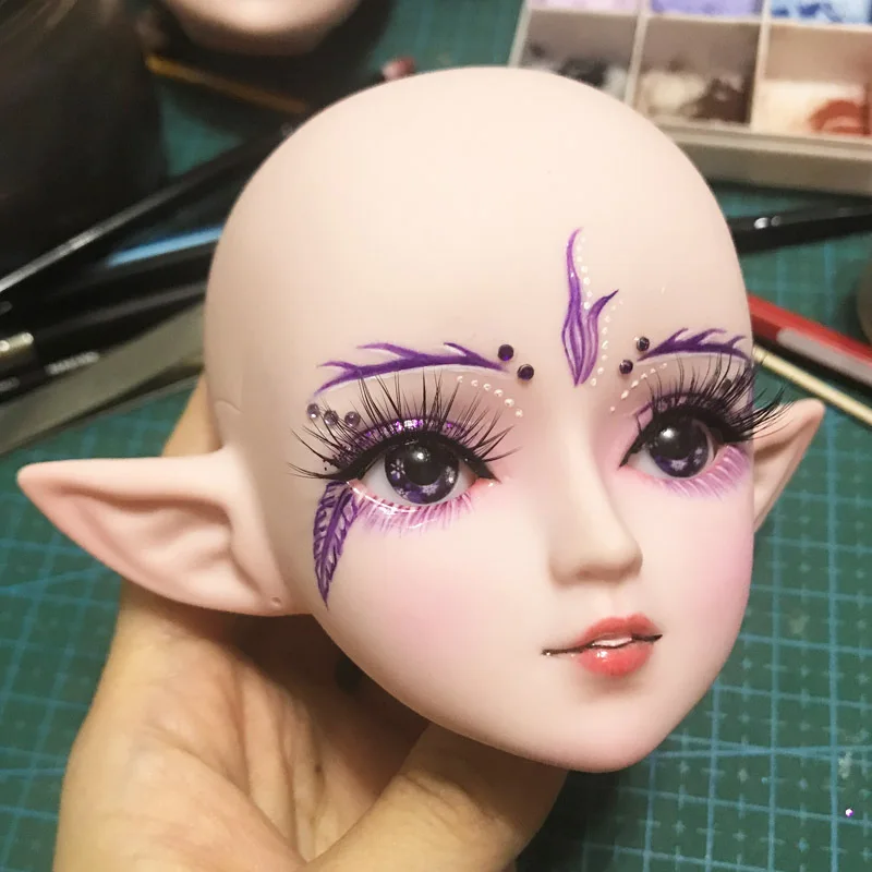 

BJD Doll New Makeup Girl 3 Points Elf Ear White Muscle Color 60CM Doll Nude Doll Body Without Makeup