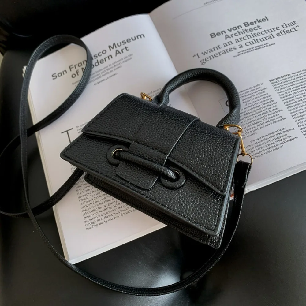 High Quality Fashion PU Leather Bag Solid Color Shoulder Crossbody Bag Cute Buckle Square Bag Hand Carry Small Bag Messenger Bag