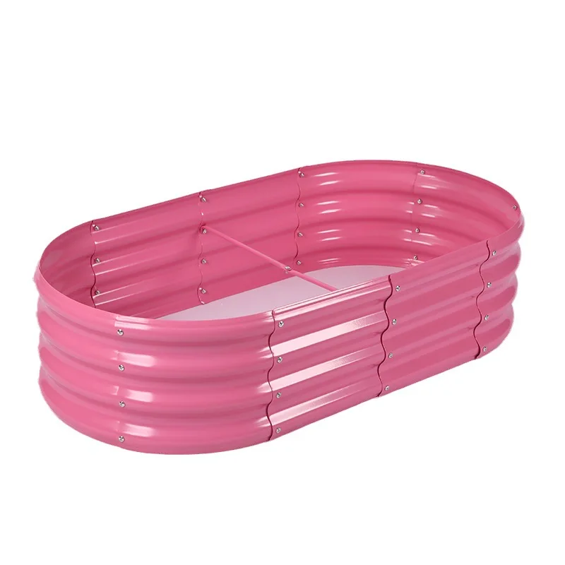 

Combined large planting box galvanized sheet metal garden bed outdoor gardening flower bed multi-functional vegetable pot