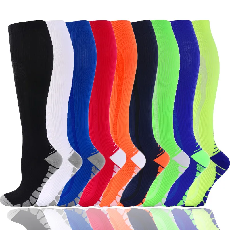 Unisex Compression Socks 30 Mmhg Sport Socks Soccer Football Socks Arrow Pattern Thigh Tube Socks Outdoor Running Fitness Socks