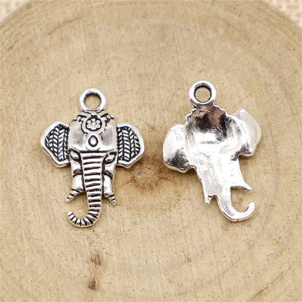 Nail Charms Elephant Charms Jewelry Making 22x16mm 10pcs