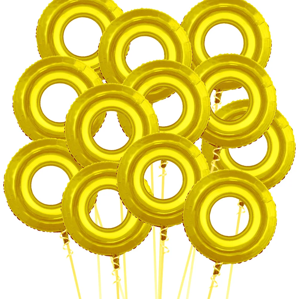 63 x 71 cm goldener Reifenballon, runde Form, Folien-Heliumballons, Brautparty, Hochzeit, Geburtstag, Party-Dekoration, Luftbälle, Globos – Detail 5