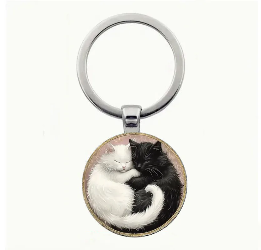 Cadeau exclusif vintage en alliage de zinc! Les deux chatons câlins chacune d'autres étroitement, représente la marchandise et la chaleur, pour Express Con