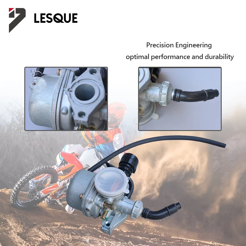 

LESQUE Pit Dirt Bike Silver Aluminum Carburetor Modified Parts For 90cc 125cc 140cc Engines Off-Road ATV Quad Scooter Motocross