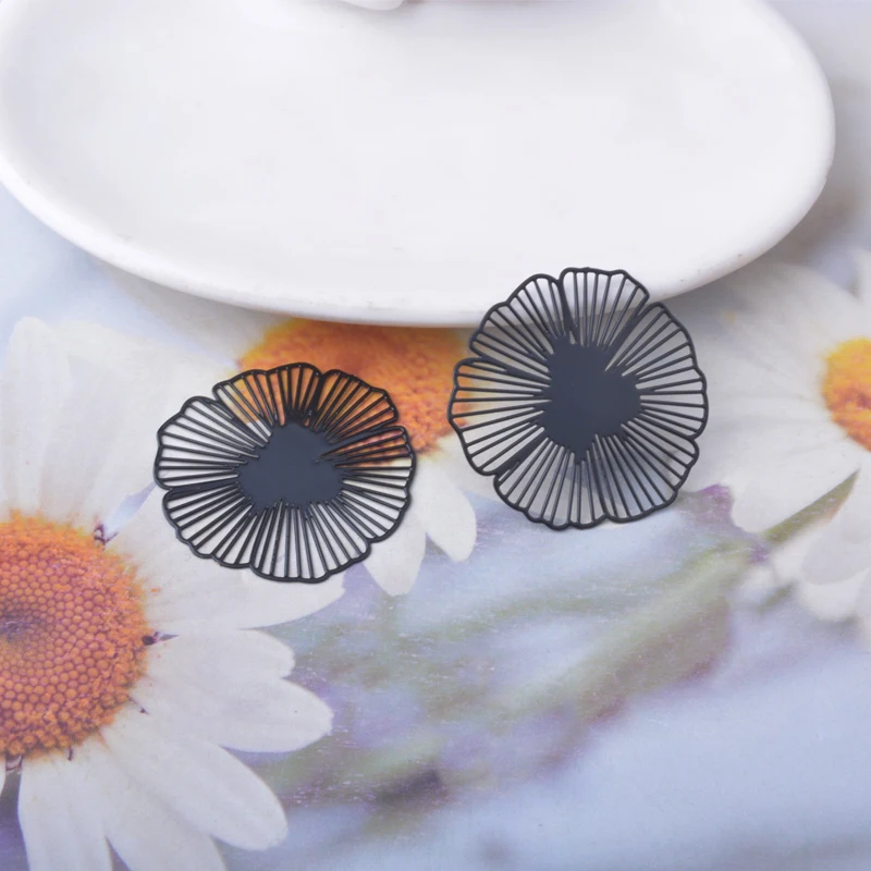 20 Stück AB8783 Messing-Schmuckblumen-Anhänger, bemalte Verbindungsstücke, DIY-Ohrring-Zubehör für Frauen – Detail 9