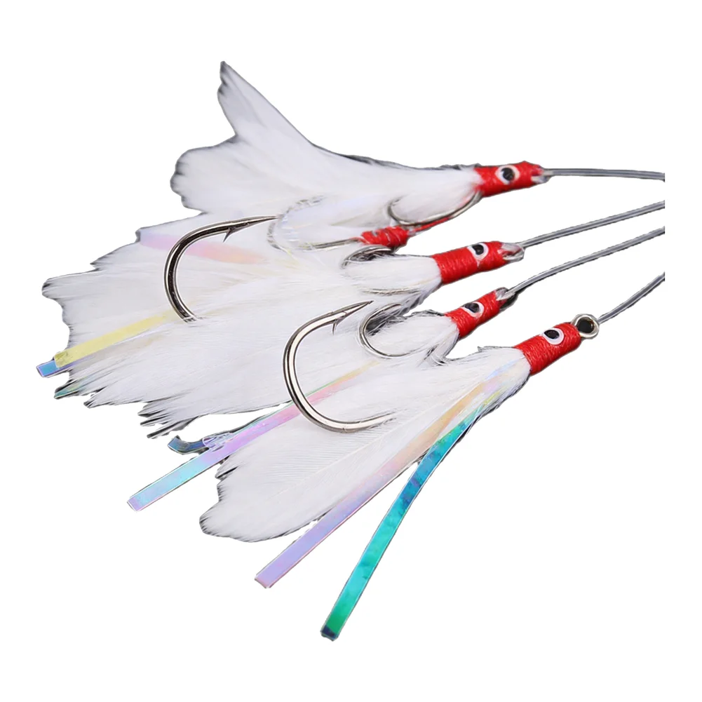 5pcs For Sabiki Style Fishing Rigs with 5 Hooks for Deep Sea Herring and Mackerel High Carbon Steel for Reliable Performance