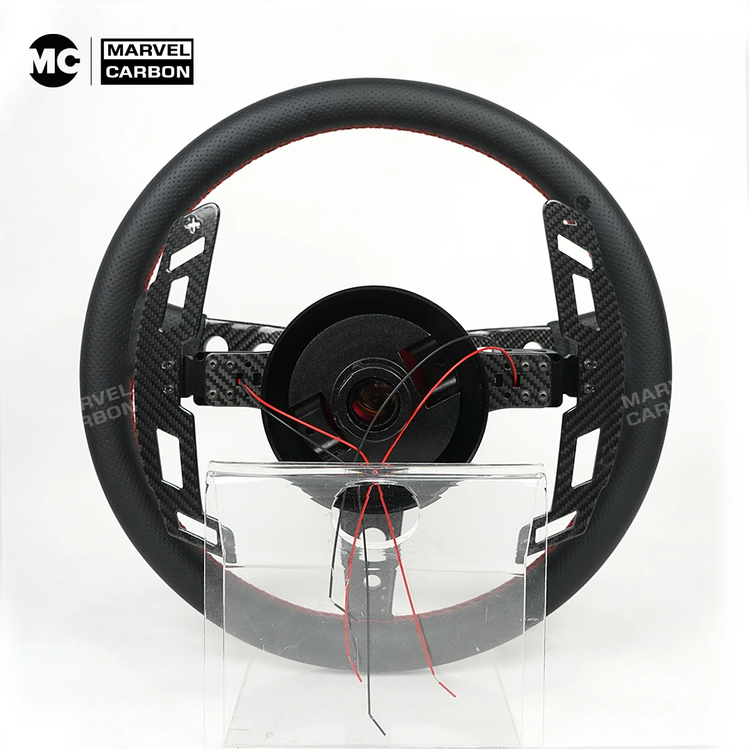MC Car Modification Quick Release Steering Wheel Carbon Fiber Magnetic Paddles with Plane Steering Wheel Shift Paddles Universal