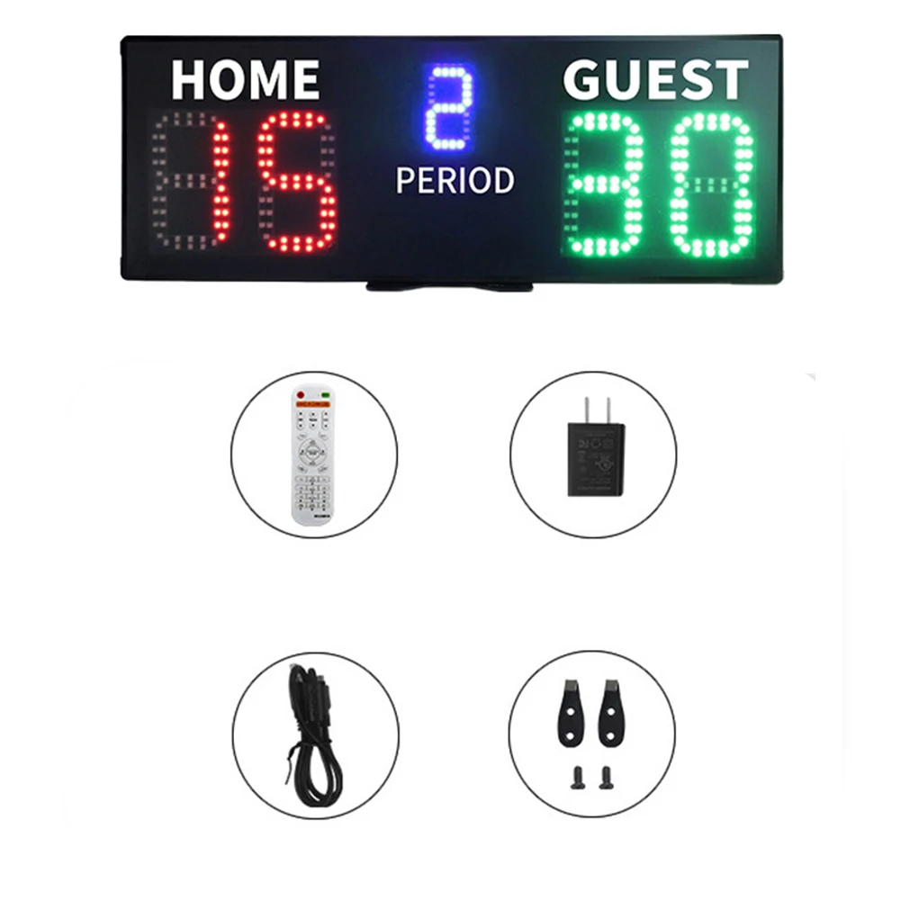 

Electronic Scoreboard Portable Match Scoreboard For-Tennis Basketball Billiards Remote Control LED Scoreboard