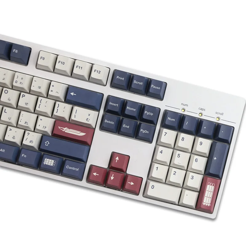 142 Tasten GMK Demon Sword Tastenkappen Cherry Profile Dye Sublimation PBT Tastenkappe für MX mechanische Tastatur 61/64/66/84/87/96/980/104